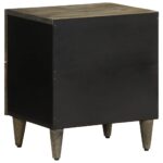 vidaXL Nočná skrinka Svetlosivá 40x33x46 cm Masívne drevo Mango – Obrázok 5