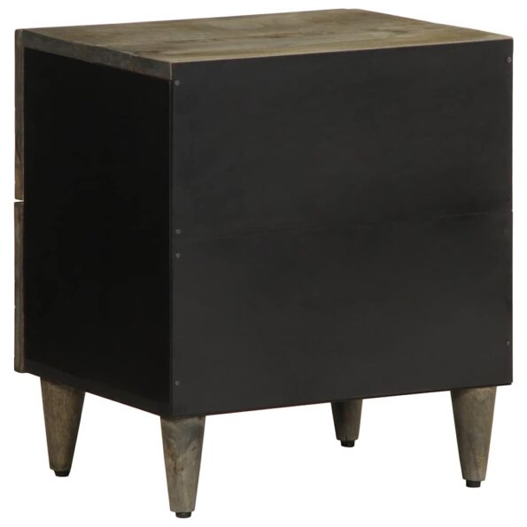 vidaXL Nočná skrinka Svetlosivá 40x33x46 cm Masívne drevo Mango – Obrázok 5