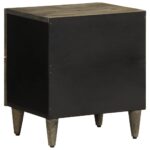 vidaXL Nočné skrinky 2 ks Svetlosivá 40x33x46 cm Masívne drevo Mango – Obrázok 6