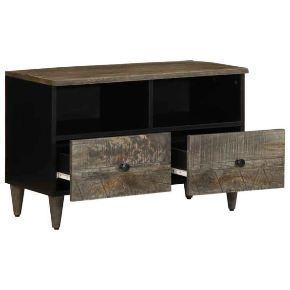 vidaXL TV skrinka Svetlošedá 70x33,5x46 cm Masívne drevo Mango – Obrázok 3