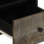 vidaXL TV skrinka Svetlošedá 70x33,5x46 cm Masívne drevo Mango – Obrázok 7