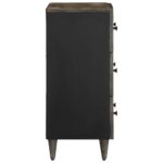 VidaXL Príborník Svetlosivá 60x33,5x75 cm Masívne drevo Mango – Obrázok 4