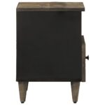 vidaXL Nočná skrinka Svetlosivá 40x33x46 cm Masívne drevo Mango – Obrázok 4