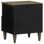 vidaXL Nočná skrinka Svetlosivá 40x33x46 cm Masívne drevo Mango – Obrázok 5