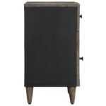 vidaXL Nočná skrinka Svetlosivá 50x33x60 cm Masívne drevo Mango – Obrázok 4