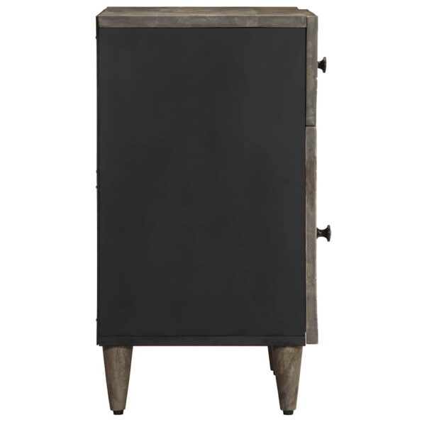 vidaXL Nočná skrinka Svetlosivá 50x33x60 cm Masívne drevo Mango – Obrázok 4