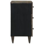 vidaXL Nočná skrinka Svetlosivá 50x33x60 cm Masívne drevo Mango – Obrázok 4