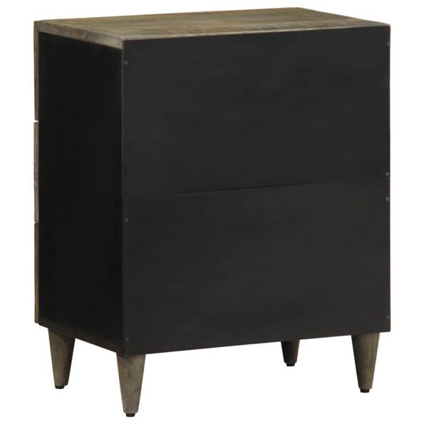 vidaXL Nočná skrinka Svetlosivá 50x33x60 cm Masívne drevo Mango – Obrázok 5