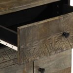 vidaXL Nočná skrinka Svetlosivá 50x33x60 cm Masívne drevo Mango – Obrázok 7