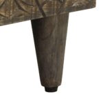 vidaXL Nočná skrinka Svetlosivá 50x33x60 cm Masívne drevo Mango – Obrázok 8