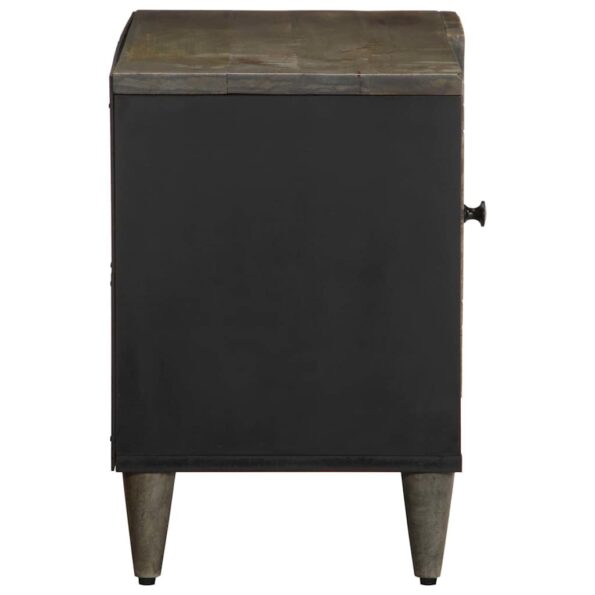 vidaXL TV skrinka Svetlosivá 80x31,5x46 cm Masívne drevo Mango – Obrázok 4