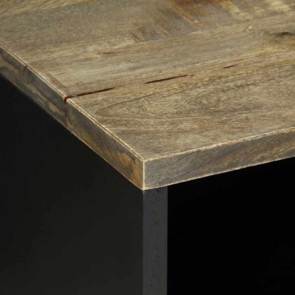 vidaXL TV skrinka Svetlosivá 80x31,5x46 cm Masívne drevo Mango – Obrázok 7