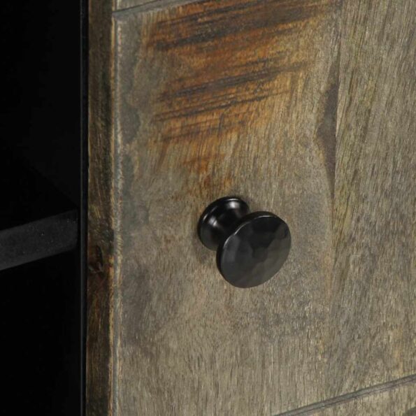 vidaXL TV skrinka Svetlosivá 80x31,5x46 cm Masívne drevo Mango – Obrázok 8