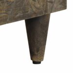 vidaXL TV skrinka Svetlosivá 80x31,5x46 cm Masívne drevo Mango – Obrázok 9