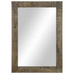 vidaXL Kúpeľňové zrkadlo 50x2,5x70 cm Masívne drevo Mango – Obrázok 2