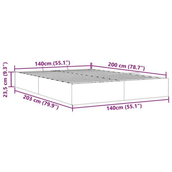 vidaXL Osmanský rám postele bez matraca Tmavosivá 140x200 cm Zamat – Obrázok 11