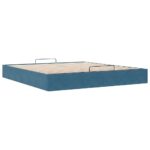 vidaXL Osmanský rám postele bez matraca Tmavomodrá 160x200 cm Zamat – Obrázok 4