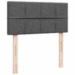 vidaXL Osmanský rám postele s matracom tmavosivá 90x200 cm látka – Obrázok 7