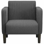 VidaXL Rozkladacia stolička s podrúčkami tmavosivá 54 cm – Obrázok 3