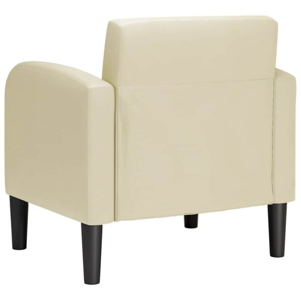 VidaXL Pohovka s opierkami krémová 54 cm umelá koža – Obrázok 5