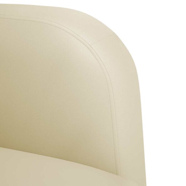 VidaXL Pohovka s opierkami krémová 54 cm umelá koža – Obrázok 6