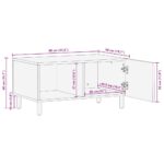 vidaXL konferenčný stolík čierny 80x50x40 cm masívne hrubé drevo mango – Obrázok 12