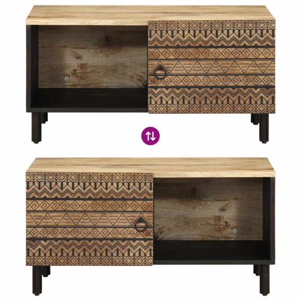 vidaXL konferenčný stolík čierny 80x50x40 cm masívne hrubé drevo mango – Obrázok 6