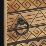 vidaXL konferenčný stolík čierny 80x50x40 cm masívne hrubé drevo mango – Obrázok 8