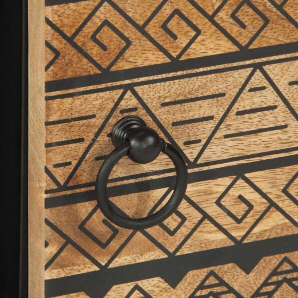 vidaXL konferenčný stolík čierny 80x50x40 cm masívne hrubé drevo mango – Obrázok 8