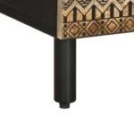 vidaXL TV skrinka čierna 100x33,5x46 cm masívne hrubé drevo mango – Obrázok 8