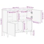 VidaXL Príborník 80x33,5x75 cm Masívne drevo Mango – Obrázok 12