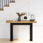 vidaXL Konzolový stolík NOAIN nohy v tvare U, 120x60x40 cm, borovicový – Obrázok 2