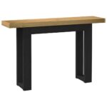 vidaXL Konzolový stolík NOAIN nohy v tvare U, 120x60x40 cm, borovicový – Obrázok 5