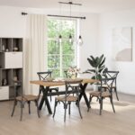 vidaXL Jedálenský stôl NOAIN nohy v tvare X, 160x90x75 cm, borovicový – Obrázok 2