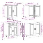 VidaXL 4-dielna súprava kuchynských skriniek biela kompozitné drevo – Obrázok 8