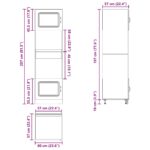 VidaXL Skrinky na pec 2 ks Lucca, údený dub, kompozitné drevo – Obrázok 12