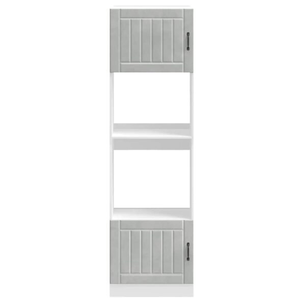 VidaXL Skrinky na pec 2 ks Kalmar, betónovo sivá,drevotrieska – Obrázok 4