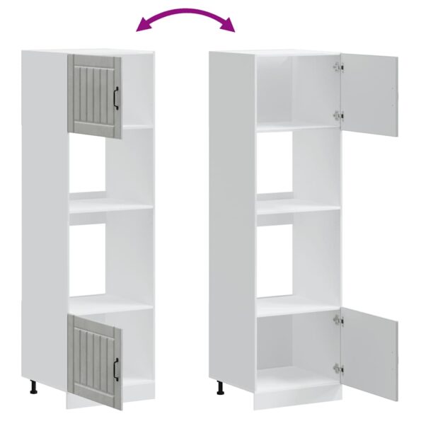 VidaXL Skrinky na pec 2 ks Kalmar, betónovo sivá,drevotrieska – Obrázok 8