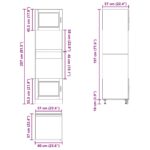 VidaXL Skrinky na pec 2 ks Porto, dub sonoma, kompozitné drevo – Obrázok 12