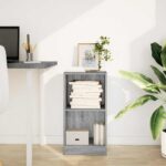vidaXL Knižnica sivá sonoma 40x24x76 cm kompozitné drevo – Obrázok 3