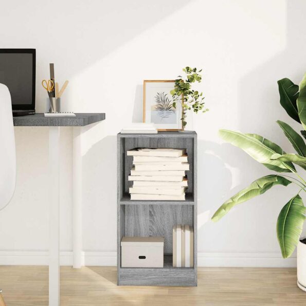 vidaXL Knižnica sivá sonoma 40x24x76 cm kompozitné drevo – Obrázok 3