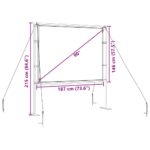 vidaXL Projekčné plátno so stojanmi 90 palcov 4:3 – Obrázok 8