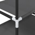 VidaXL Stojan na topánky 4-vrstvový čierny 44x28x77 cm netkaná látka – Obrázok 8