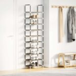 VidaXL Stojan na topánky 10-vrstvový čierny 44x28x180 cm netkaná látka – Obrázok 3