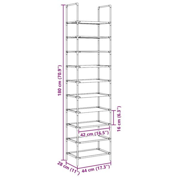 VXL8721158510167_g_en_hd_7.jpg VidaXL Stojan na topánky 10-vrstvový čierny 44x28x180 cm netkaná látka – Obrázok 9