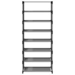 VidaXL Stojan na topánky 8-vrstvový sivý 54x28x124 cm netkaná látka – Obrázok 5
