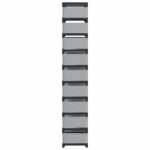 VidaXL Stojan na topánky 10-vrstvový sivý 54x28x158 cm netkaná látka – Obrázok 6