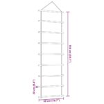 vidaXL Nástenná dekorácia v tvare rebríka 50x150 cm prírodná vetva – Obrázok 7
