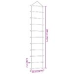 vidaXL Nástenná dekorácia v tvare rebríka 50x200 cm prírodná vetva – Obrázok 7