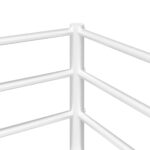 vidaXL Poschodová posteľ bez matraca Biela 80x200 cm Oceľ – Obrázok 9